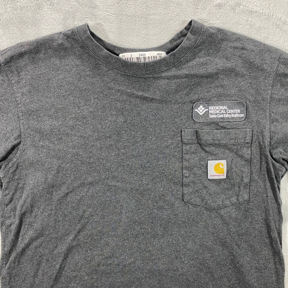 Carhartt Pocket T-Shirt Mens Medium Gray Regional Medical Center Patch